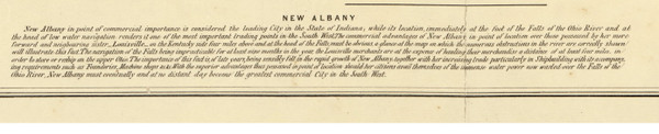 Historical Note, New Albany, Indiana 1859 Old Town Map Custom Print - Floyd Co.