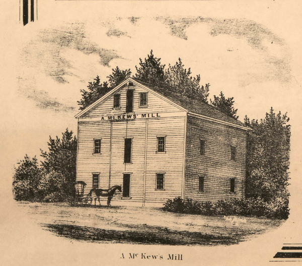 McKew's Mill, Town Not Determined, Indiana 1865 Old Town Map Custom Print - Randolph Co.