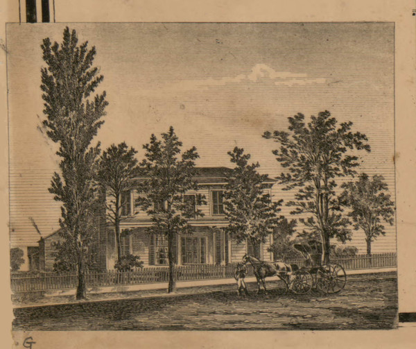 Residence 1, Michigan 1863 Old Town Map Custom Print - Lapeer Co.