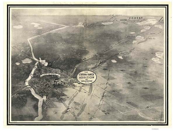 Brainerd, Minnesota 1914 Bird's Eye View - Davis