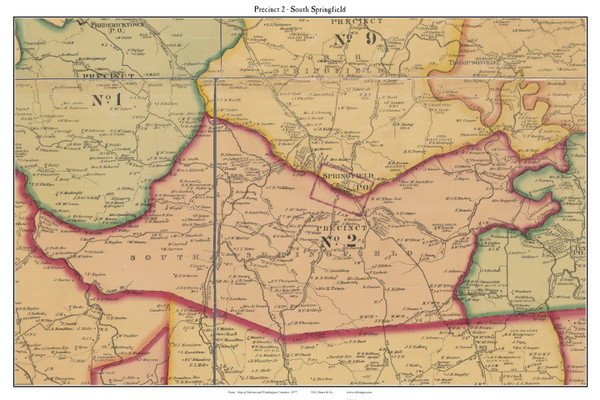 Precinct 2 - South Springfield, Kentucky 1877 -  Washington Co.