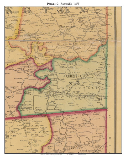 Precinct 3 - Pottsville - Texas, Kentucky 1877 -  Washington Co.