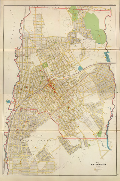 City of Mt. Vernon (Complete - Combo), New York 1893 - Old Town Map Reprint - Westchester Co. Atlas 9-12