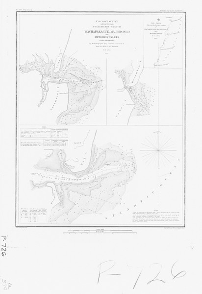 Cape Henlopen and the Delaware Breakwater 1853 - Old Map Nautical Chart AC Harbors 379 - Chesapeake Bay