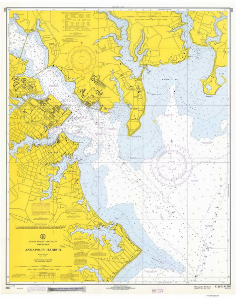 Annapolis River 1969 - Old Map Nautical Chart AC Harbors 385 - Chesapeake Bay Annapolis River 1969 - Old Map Nautical Chart AC Harbors 385 - Chesapeake Bay