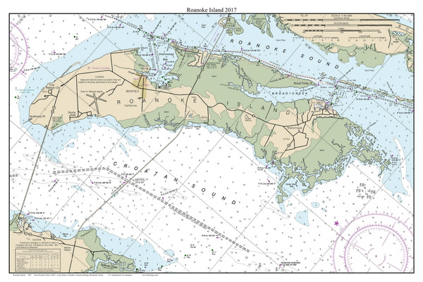 Roanoke Island 2017 - North Carolina Harbors Custom Chart