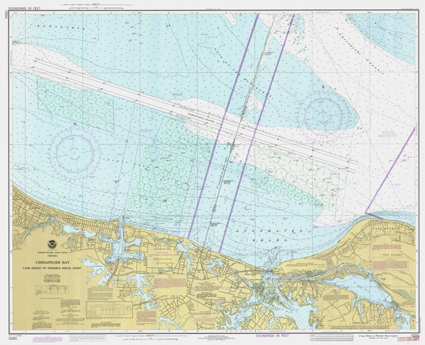 Chesapeake Bay - Cape Henry to Thimble Shoal Light 1984 - Old Map Nautical Chart AC Harbors 481 - Virginia Chesapeake Bay - Cape Henry to Thimble Shoal Light 1984 - Old Map Nautical Chart AC Harbors 481 - Virginia