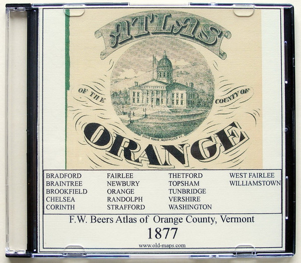 Beers Atlas of Orange County, Vermont, 1877, CDROM Old Map