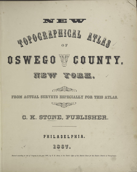 Title Page, New York 1867 - Old Town Map Reprint - County