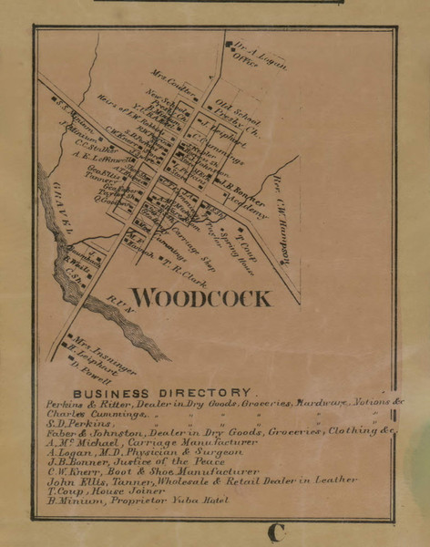 Woodcock Village - Woodcock, Pennsylvania 1865 Old Town Map Custom Print - Crawford Co. Woodcock Village - Woodcock, Pennsylvania 1865 Old Town Map Custom Print - Crawford Co.