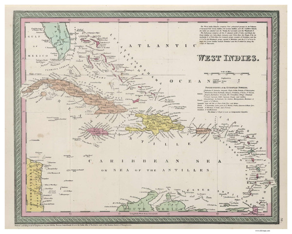 West Indies 1855 - Cowperthwait - USA & Americas