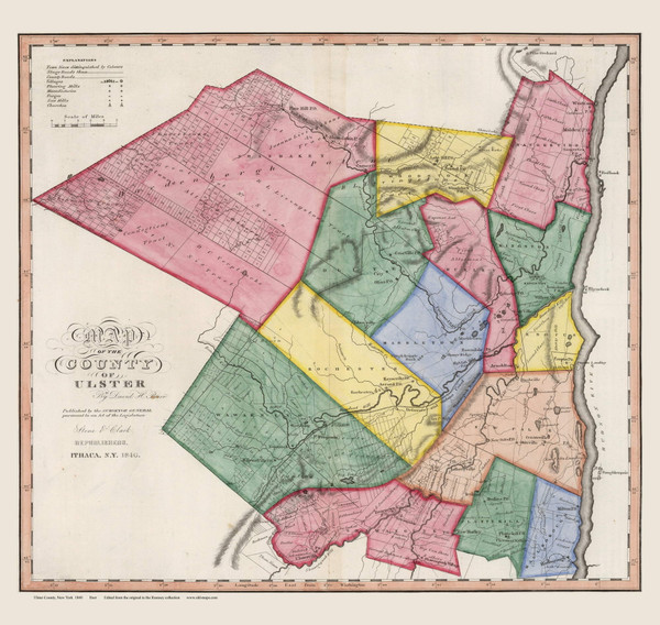 Ulster County New York 1840 - Burr State Atlas
