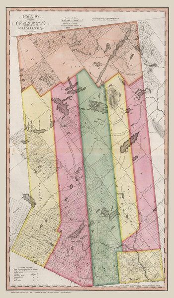 Hamilton County New York 1840 - Burr State Atlas