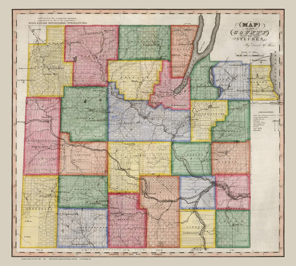 Steuben County New York 1840 - Burr State Atlas Steuben County New York 1840 - Burr State Atlas
