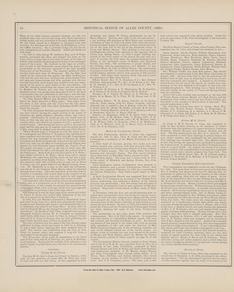 Historical Sketch of Allen County Ohio 1880 Old Town Map Custom Reprint - Allen Co. Atlas 34 Historical Sketch of Allen County Ohio 1880 Old Town Map Custom Reprint - Allen Co. Atlas 34