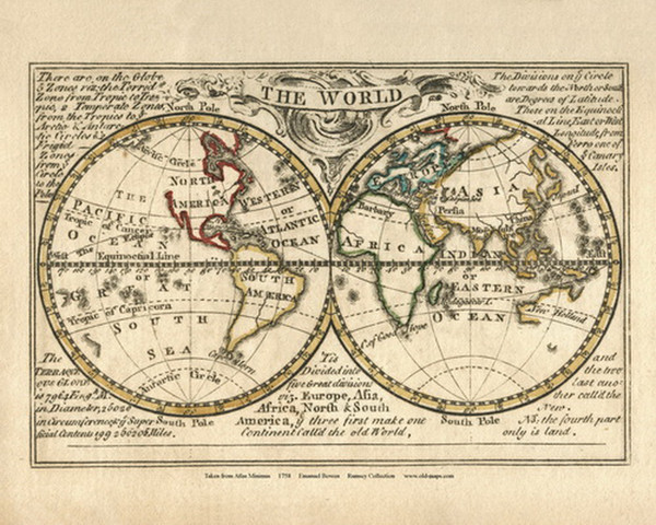 The World - 1758 Bowen 5 - World Atlases