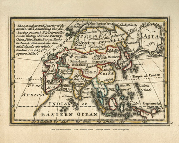 Asia - 1758 Bowen 7 - World Atlases