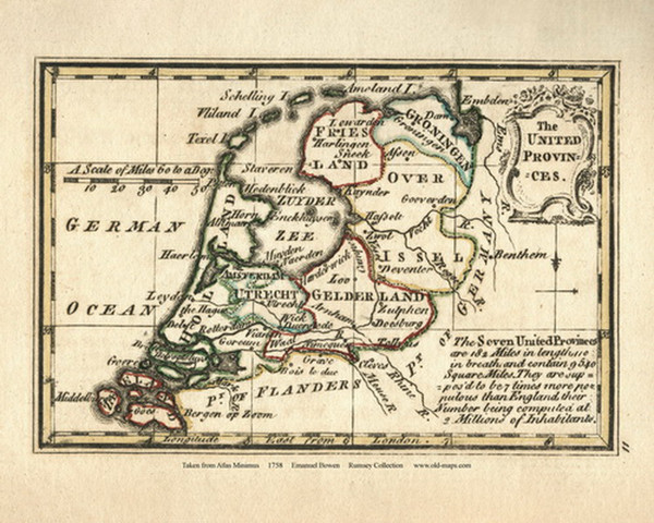 Seven United Provinces - Holland - 1758 Bowen 15 - World Atlases