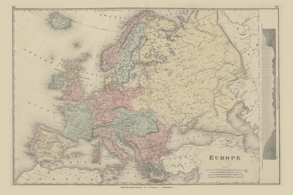 Europe - Ohio 1875 Old Town Map Custom Reprint - Fayette Co. Atlas 117