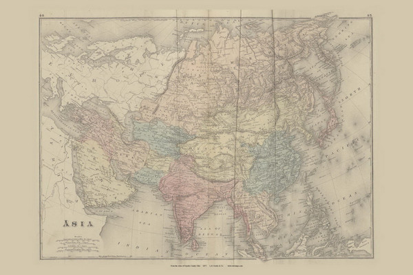 Asia - Ohio 1875 Old Town Map Custom Reprint - Fayette Co. Atlas 118 Asia - Ohio 1875 Old Town Map Custom Reprint - Fayette Co. Atlas 118