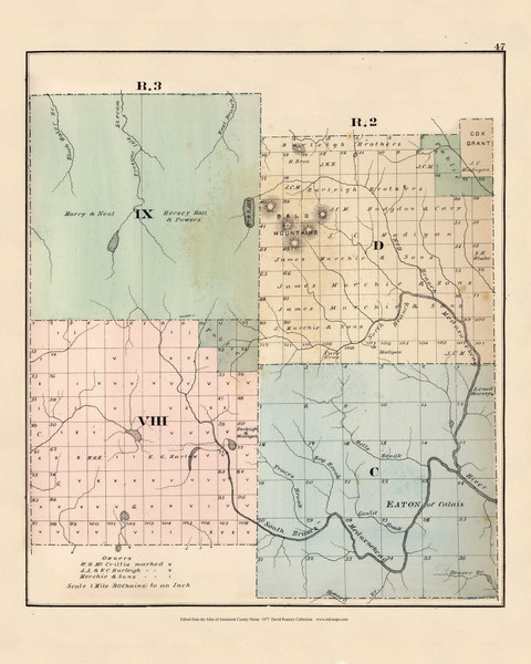 R3 IX VIII R2 D C, Maine 1877 Old Town Map Reprint - Aroostook Co. 47 R3 IX VIII R2 D C, Maine 1877 Old Town Map Reprint - Aroostook Co. 47
