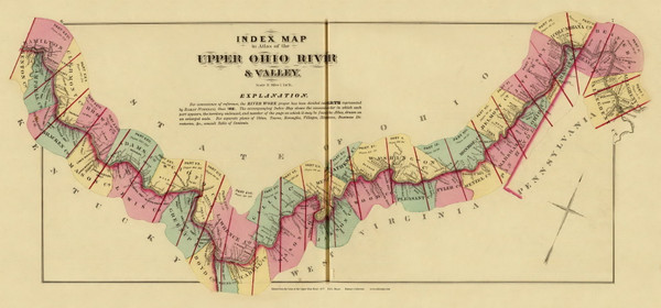Index Map, 1877 - Upper Ohio River and Valley Atlas - Old Map Custom Reprint - USA Regional 6, 7 Index Map, 1877 - Upper Ohio River and Valley Atlas - Old Map Custom Reprint - USA Regional 6, 7