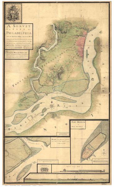Philadelphia 1777 - Nicole - Old Map Reprint PA Cities Philadelphia 1777 - Nicole - Old Map Reprint PA Cities
