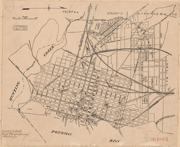 Alexandria 1915 - Streets, Buildings, Wharves - Old Map Reprint - Virginia Cities