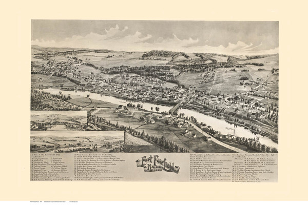 Fort Fairfield, Maine 1893 Bird's Eye View Fort Fairfield, Maine 1893 Bird's Eye View