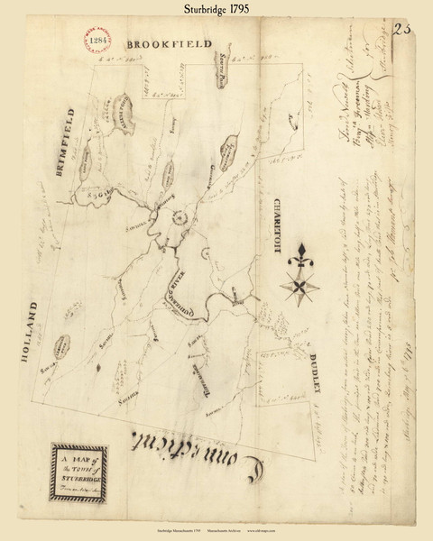 Sturbridge, Massachusetts 1795 Old Town Map Reprint - Roads Place Names  Massachusetts Archives Sturbridge, Massachusetts 1795 Old Town Map Reprint - Roads Place Names  Massachusetts Archives