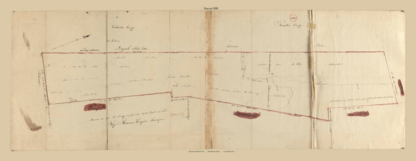 Hancock, Massachusetts 1830 Old Town Map Reprint - Roads Place Names Massachusetts Archives