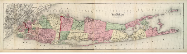 Long Island, New York 1873 Old Town Map Reprint - 1873 Beers Atlas (LI)