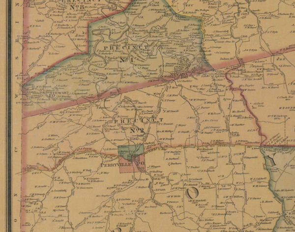 Precinct 2 (Perryville) - Boyle County, Kentucky 1876 Old Town Map Custom Print - Boyle Co.