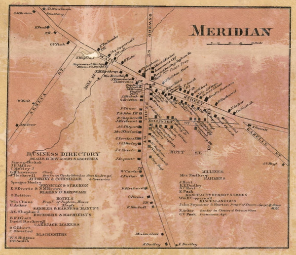 Meridian - Cato, Cayuga Co. New York 1859 Old Town Map Custom Print - Cayuga & Seneca Cos. Meridian - Cato, Cayuga Co. New York 1859 Old Town Map Custom Print - Cayuga & Seneca Cos.