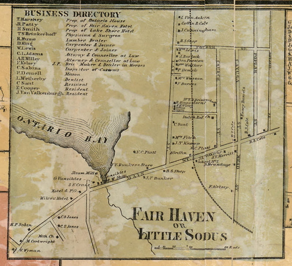 Fair Haven - Sterling, Cayuga Co. New York 1859 Old Town Map Custom Print - Cayuga & Seneca Cos.