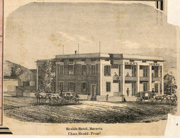 Healds Hotel, Cayuga Co. New York 1859 Old Town Map Custom Print - Cayuga & Seneca Cos. Healds Hotel, Cayuga Co. New York 1859 Old Town Map Custom Print - Cayuga & Seneca Cos.
