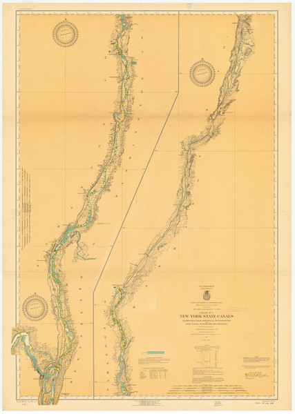 Champlain Canal 1920 New York Canals & Lakes Chart Reprint 181 Champlain Canal 1920 New York Canals & Lakes Chart Reprint 181
