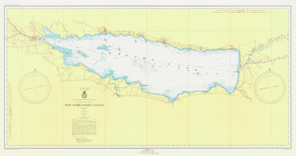 Oneida Lake 1946 New York Canals & Lakes Chart Reprint 184