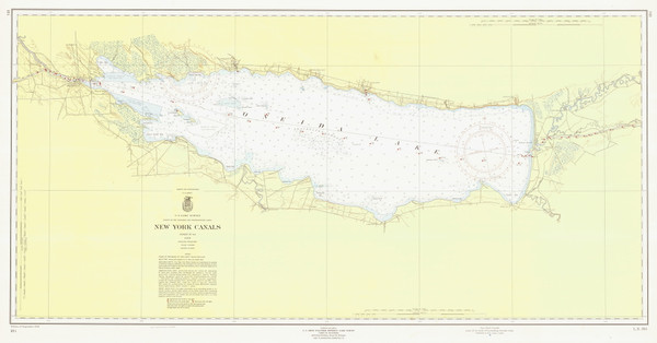 Oneida Lake 1959a New York Canals & Lakes Chart Reprint 184