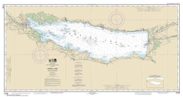 Oneida Lake 2016 New York Canals & Lakes Chart Reprint 184 Oneida Lake 2016 New York Canals & Lakes Chart Reprint 184