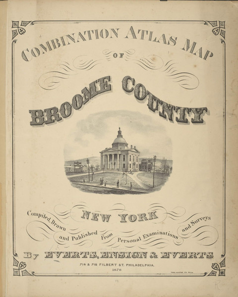 Title, New York 1876 - Old Town Map Reprint - Broome Co. Atlas 0