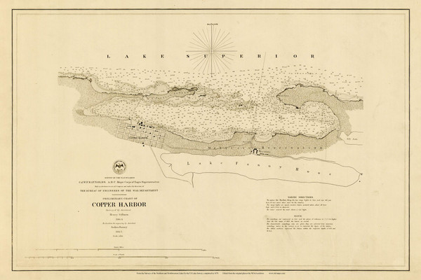 Copper Harbor 1865 Great Lakes Survey - First Series Chart Reprint 28