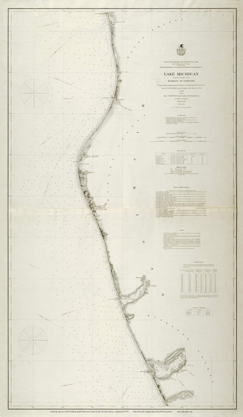 Lake Michigan Chart No. 8 1878 Great Lakes Survey - First Series Chart Reprint 63 Lake Michigan Chart No. 8 1878 Great Lakes Survey - First Series Chart Reprint 63
