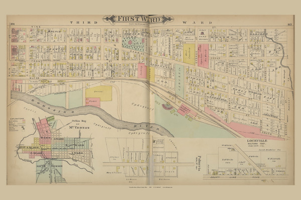 Mt. Vernon First Ward Ohio 1896 Old Town Map Custom Reprint - Knox Co. Atlas 66-67 Mt. Vernon First Ward Ohio 1896 Old Town Map Custom Reprint - Knox Co. Atlas 66-67