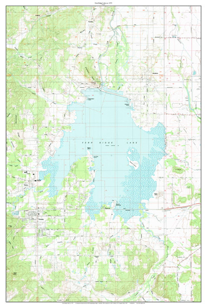 Fern Ridge Lake 1975 - Custom USGS Old Topo Map - Oregon