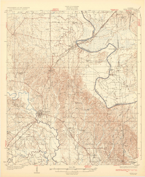 Epes, Alabama 1932 (1932) USGS Old Topo Map Reprint 15x15 AL Quad 464374 Epes, Alabama 1932 (1932) USGS Old Topo Map Reprint 15x15 AL Quad 464374