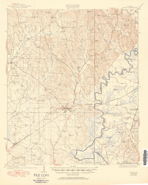 Eutaw, Alabama 1931 (1950) USGS Old Topo Map Reprint 15x15 AL Quad 464376 Eutaw, Alabama 1931 (1950) USGS Old Topo Map Reprint 15x15 AL Quad 464376
