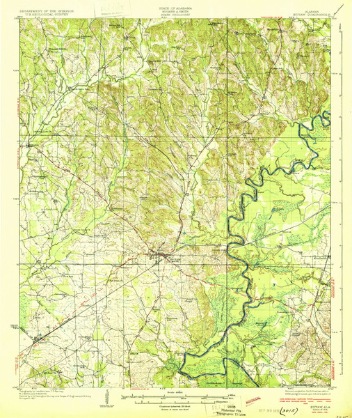 Eutaw, Alabama 1931 (1931) USGS Old Topo Map Reprint 15x15 AL Quad 305570 Eutaw, Alabama 1931 (1931) USGS Old Topo Map Reprint 15x15 AL Quad 305570