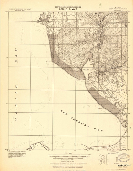 Point Clear, Alabama 1921 (1921) USGS Old Topo Map Reprint 15x15 AL Quad 464496