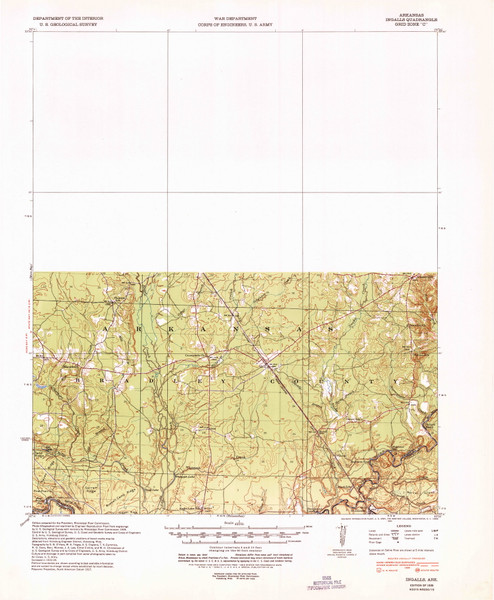 Ingalls, Arkansas 1939 (1941) USGS Old Topo Map Reprint 15x15 AR Quad 260119 Ingalls, Arkansas 1939 (1941) USGS Old Topo Map Reprint 15x15 AR Quad 260119